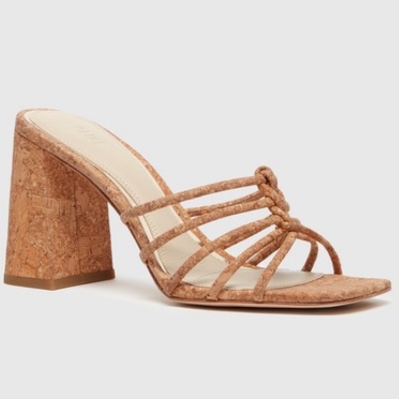 Paige Becca Cork Slip On Strappy Sandal Size: 9
